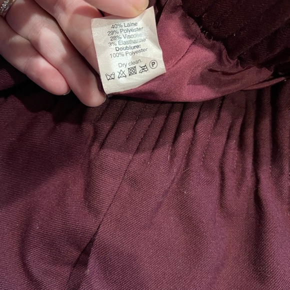 J. Crew Factory SZ 4 Burgundy Pull On Mini Skirt! - Picture 10 of 12